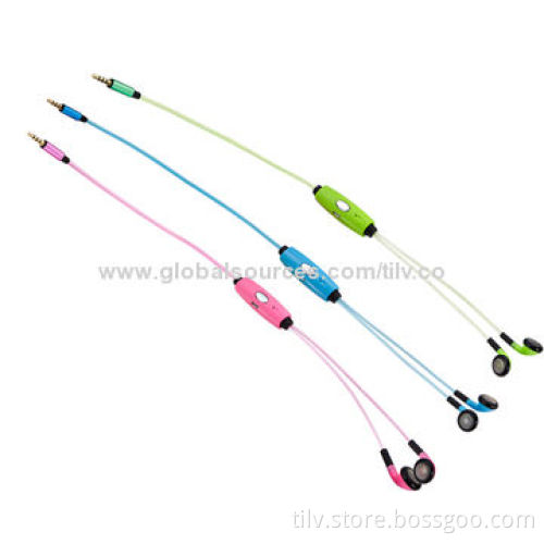2014 Colorful LED Glinting Earphone with Microphone
